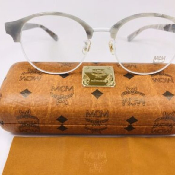 New MCM2659A 113 Gray Marble & White Eyeglasses 52/19/140 with Case & Cloth